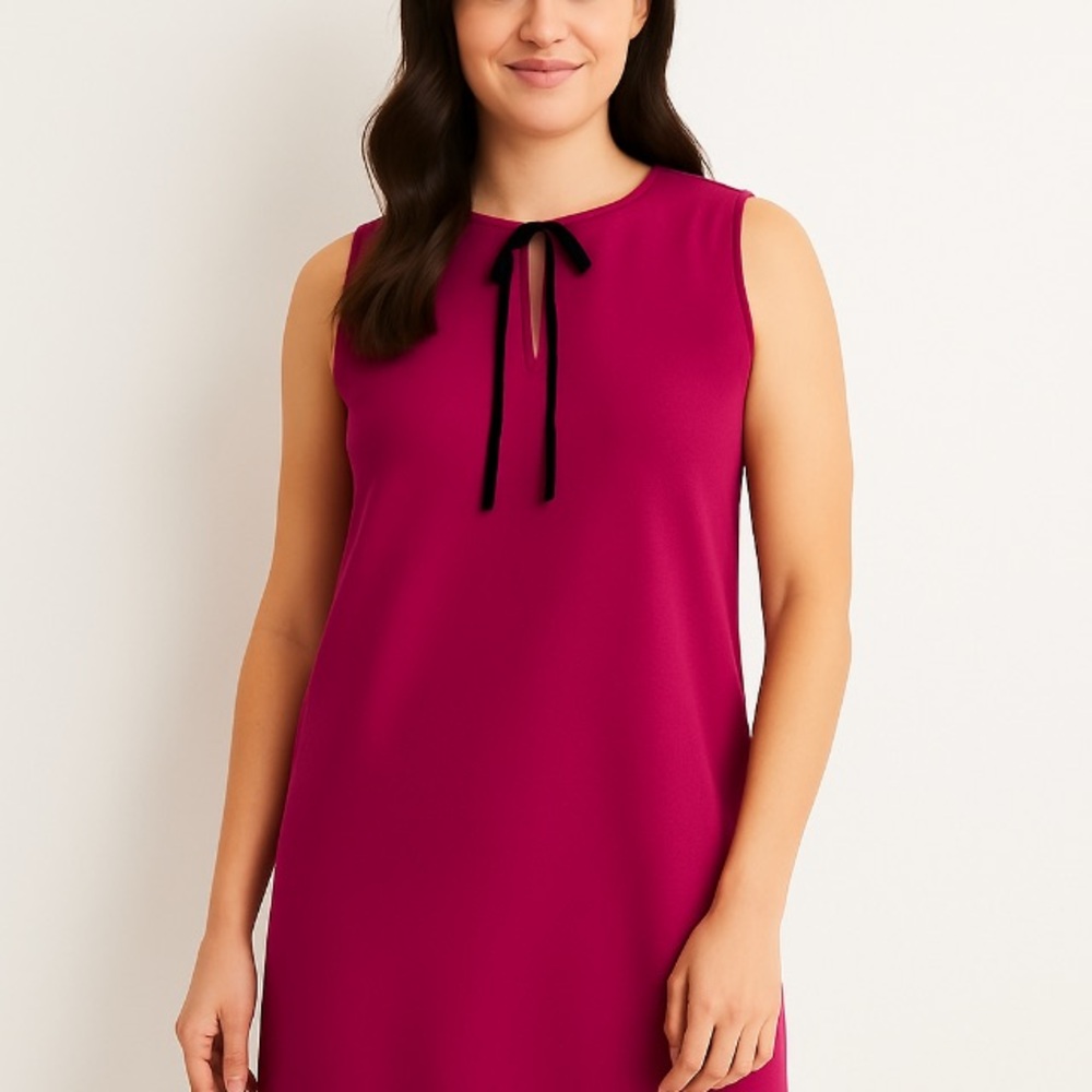 Zara Fuchsia Sleeveless Top with Black Trim